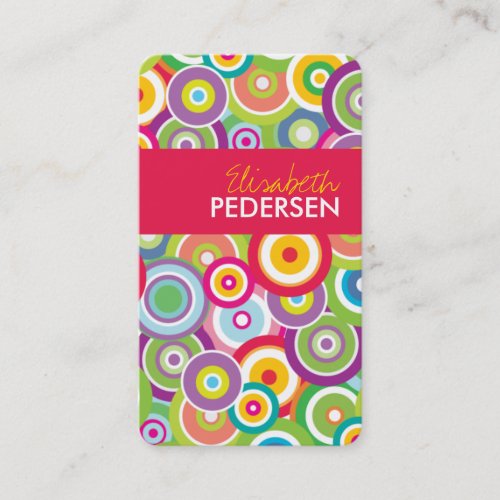 Bright Vector Circles Chic Business Cards