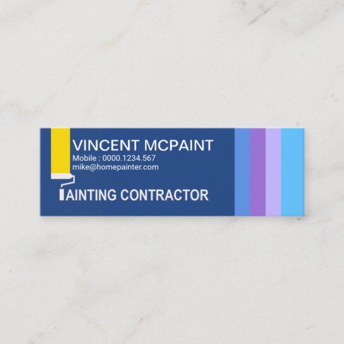 Bright Vertical Paint Colors Painting Services Mini Business Card