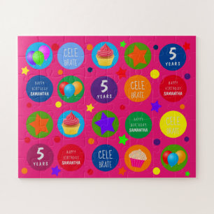 Bright,Vibrant & Colorful - Any Age Happy Birthday Jigsaw Puzzle