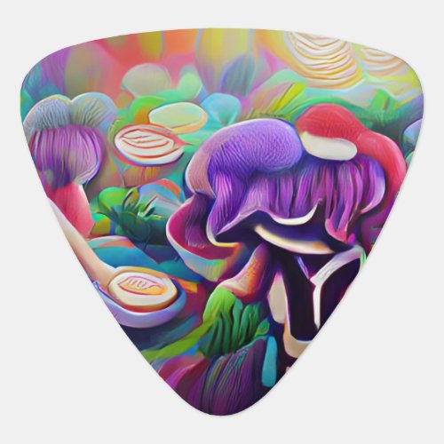 Bright Vibrant Colorful Psychedelic Pattern Guitar Pick