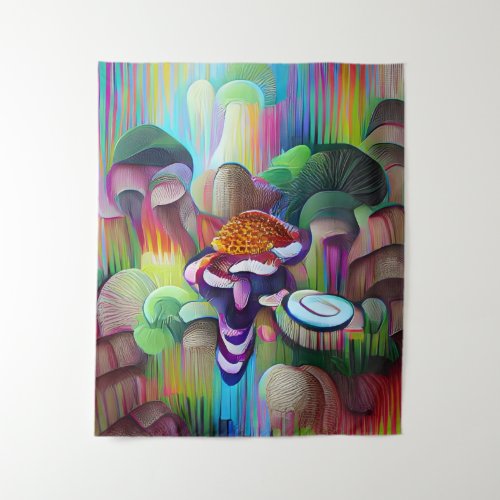 Bright Vibrant Colorful Psychedelic Pattern Tapestry