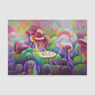 Bright Vibrant Colorful Psychedelic Pattern Tissue Paper