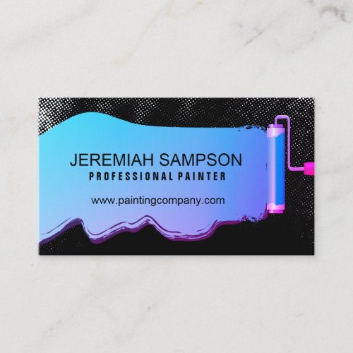 Bright Vibrant Professional Painter Business Card