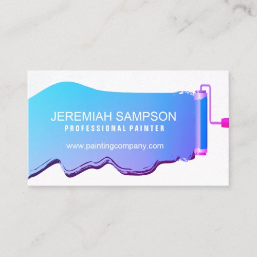 Bright Vibrant Professional Painter Business Card