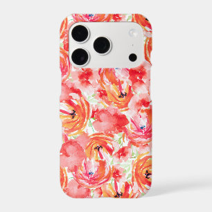 Bright vibrant watercolor flower pattern iPhone 17 pro case
