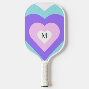 Bright Vibrant Y2k 2000s Multiple Hearts Pickleball Paddle