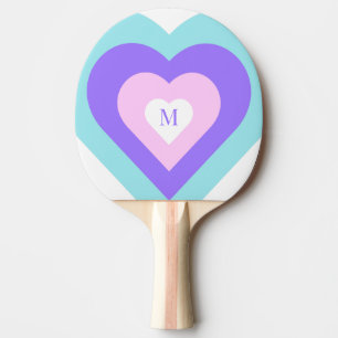 Bright Vibrant Y2k 2000s Multiple Hearts Ping Pong Paddle