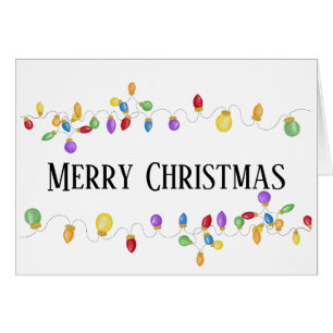 Bright Vintage Christmas Lights  Cards