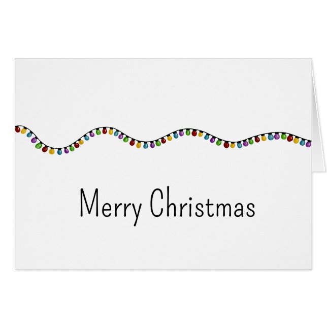 Bright Vintage Christmas Lights  Cards (Front Horizontal)