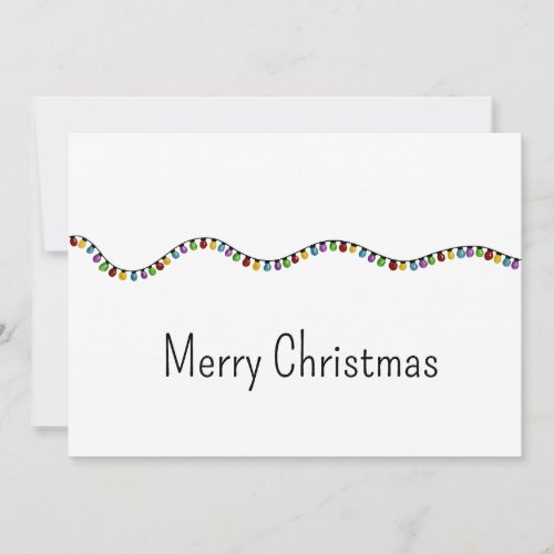 Bright Vintage Christmas Lights  Holiday Card