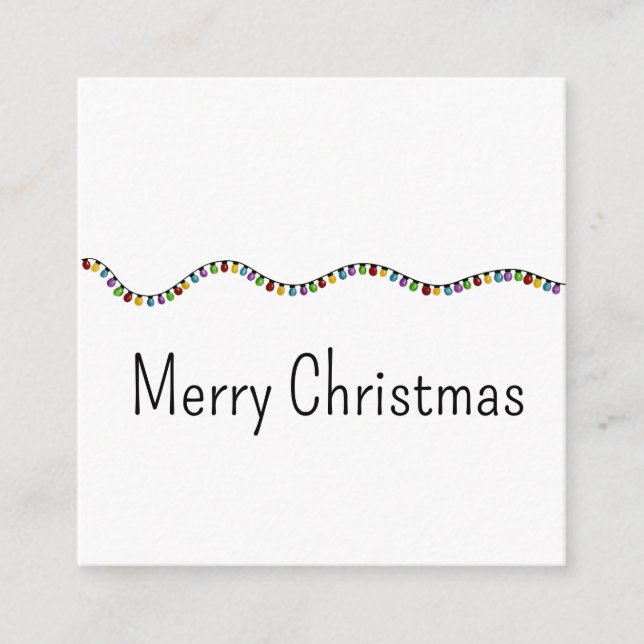 Bright Vintage Christmas Lights  Holiday Card (Front)