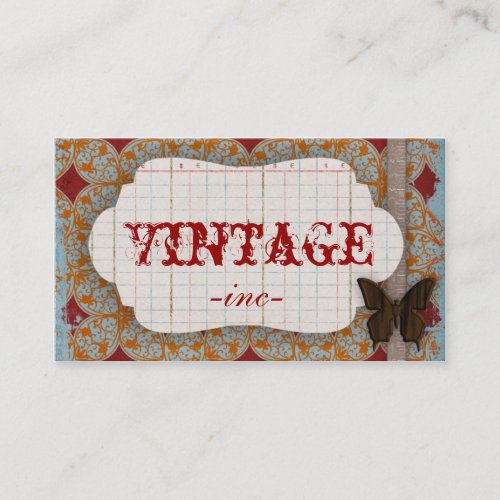 Bright, Vintage Inspired Business Cards