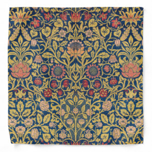 Bright Violet and Columbine (by William Morris) Bandana