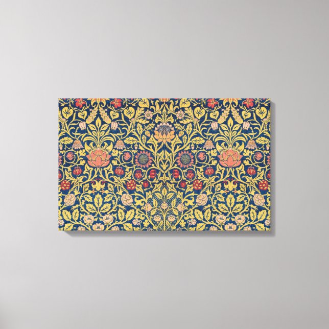 Bright Violet and Columbine (by William Morris) Canvas Print (Front)