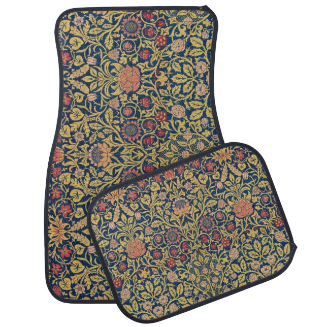 Bright Violet and Columbine (by William Morris) Car Floor Mat (Set)
