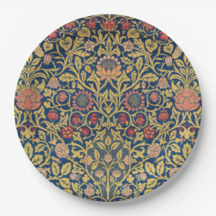 Bright Violet and Columbine (by William Morris) Paper Plates