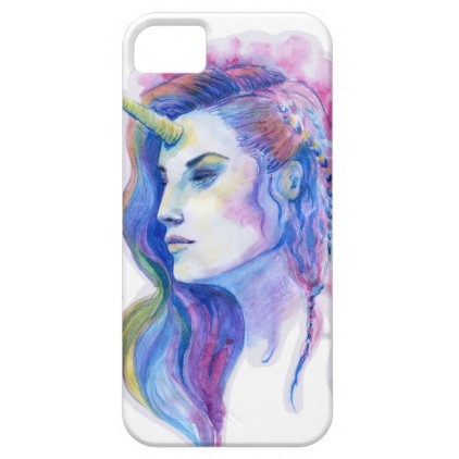 Bright Violet Magic Unicorn Fantasy Illustration iPhone SE/5/5s Case