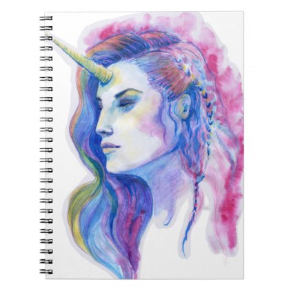 Bright Violet Magic Unicorn Fantasy Illustration Notebook