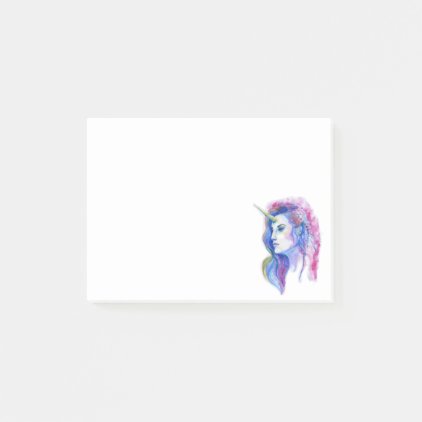 Bright Violet Magic Unicorn Fantasy Illustration Post-it Notes