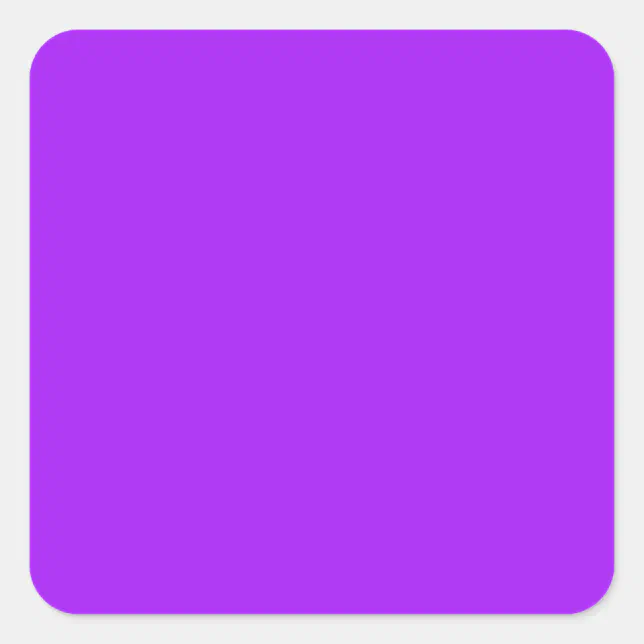 Bright Violet Square Sticker | Zazzle