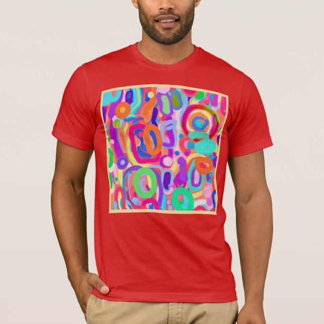 Bright Vivid Colors Pattern T-Shirt (Front)