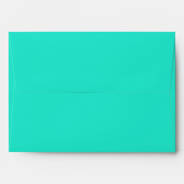 Bright vivid teal enevlopes envelope (Back (Top Flap))