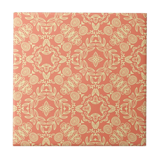 Bright warm background in vintage style. ceramic tile (Front)
