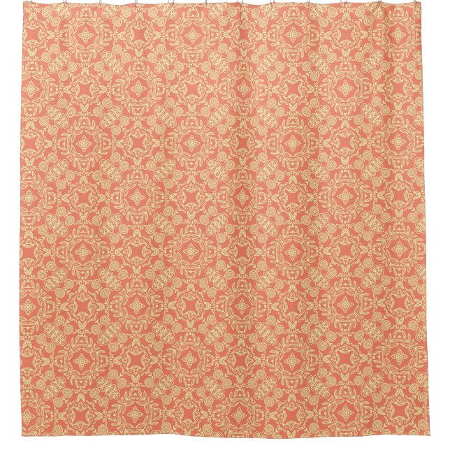 Bright warm background in vintage style. shower curtain (Front)