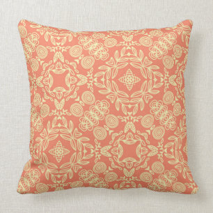 Bright warm background in vintage style. throw pillow
