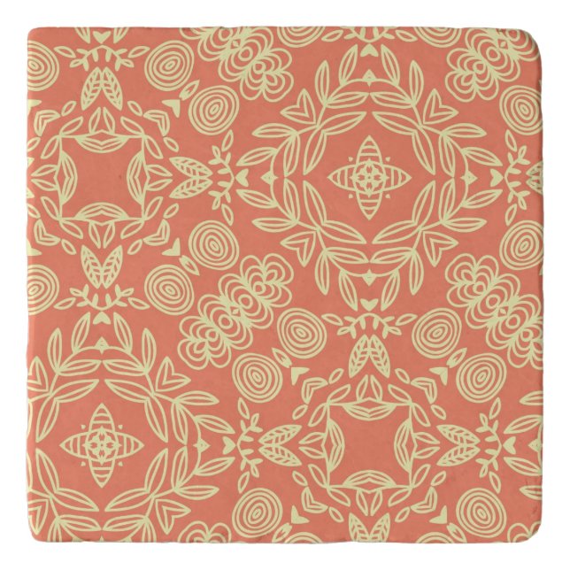 Bright warm background in vintage style. trivet (Front)