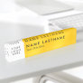 Bright Warm Yellow Custom Logo Elegant Desk Name Plate