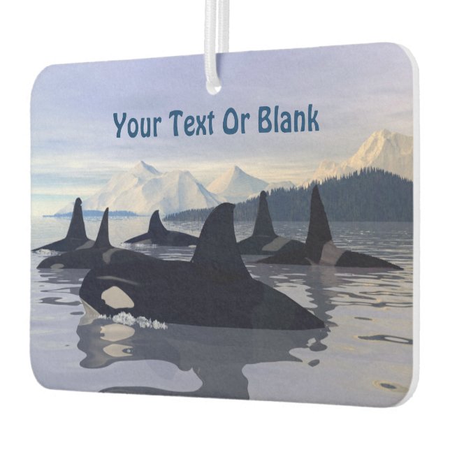 Bright Water Orca Air Freshener (Left)