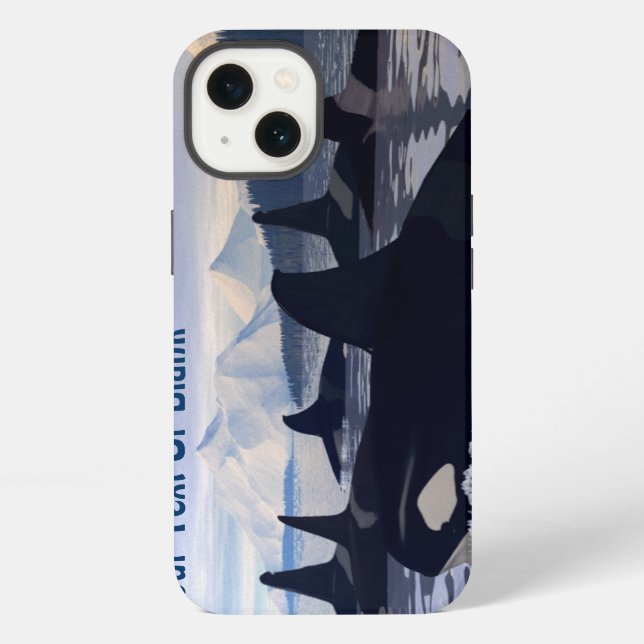 Bright Water Orca Iphone Case (Back)
