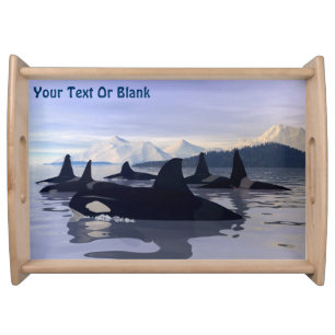 Bright Water Orca Serving Tray