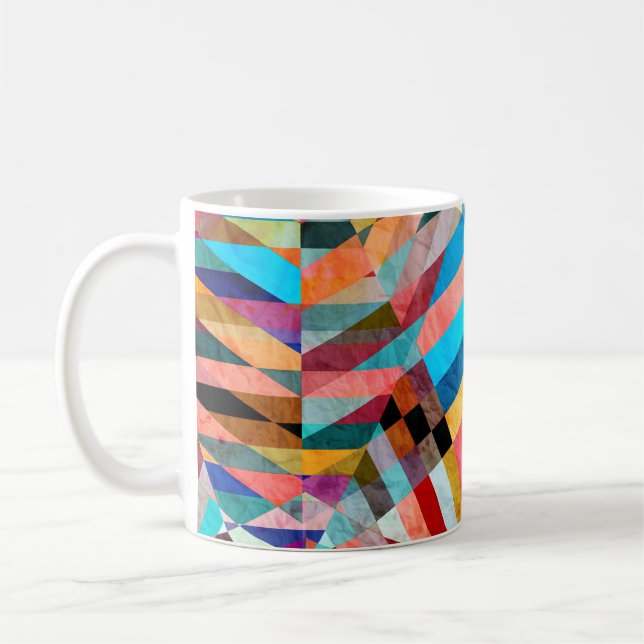 Bright Watercolor: Abstract Fantasy Background Coffee Mug (Left)