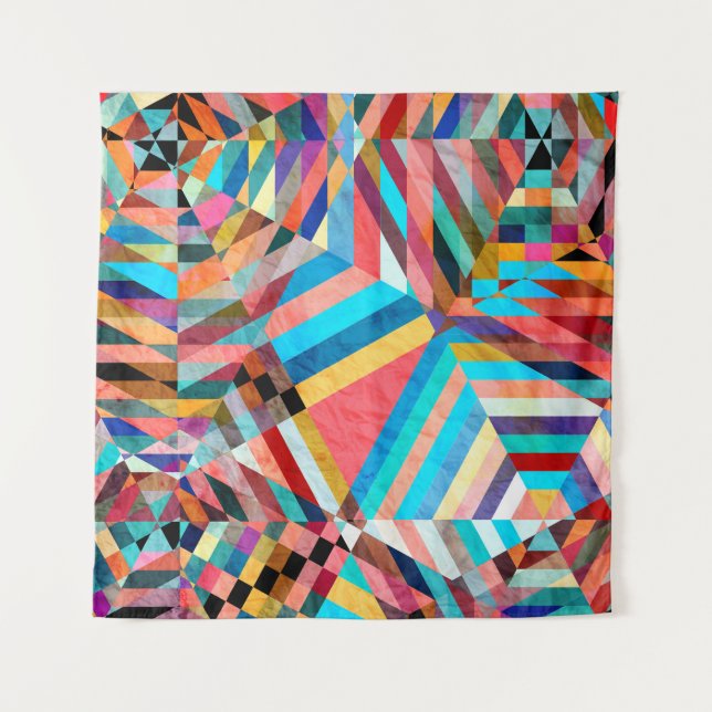 Bright Watercolor: Abstract Fantasy Background Tapestry (Front)