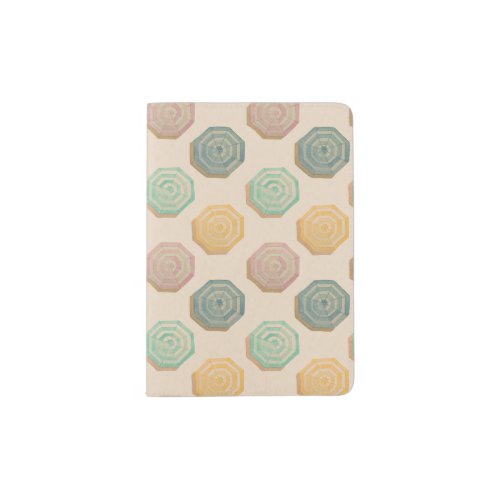 Bright Watercolor Beach Umbrellas Passport Holder