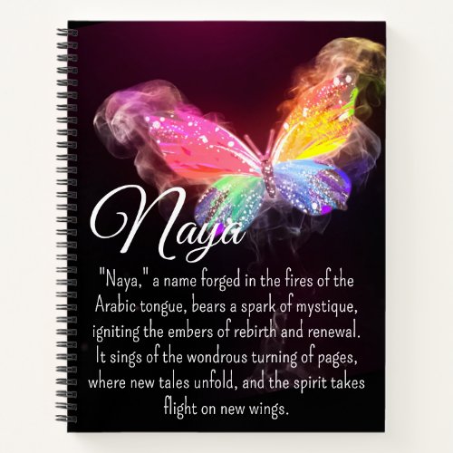 Bright Watercolor Butterfly Notebook
