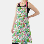 Bright Watercolor Cactus &amp; Succulent Pattern Apron