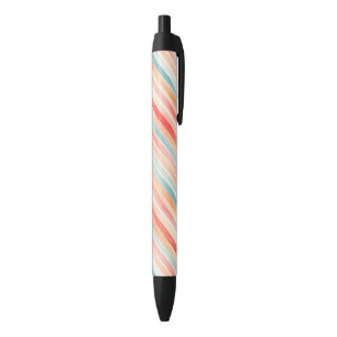 Bright Watercolor Colorful Stripe Pattern Pen