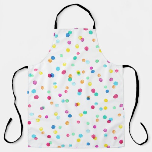 Bright Watercolor Dots Seamless Pattern Apron