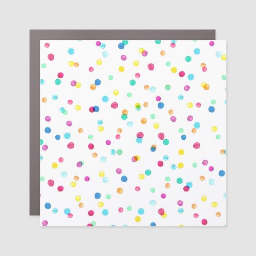 Bright Watercolor Dots Seamless Pattern Car Magnet