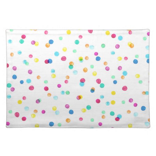 Bright Watercolor Dots Seamless Pattern Cloth Placemat