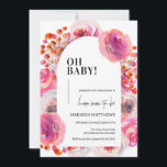 Bright Watercolor Floral Arch Oh Baby Shower  Invitation<br><div class="desc">Can be customized to suit your needs. Gorjo Designs. Made for you via the Zazzle platform. // Looking for matching items? Other stationery from the set available in the ‘collections’ section of my store. // Need help customizing your design? Got other ideas? Feel free to contact me (Zoe) directly.</div>