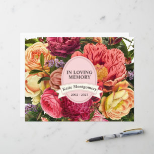 Bright Watercolor Floral Memorial Flyer