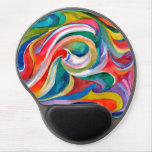 Bright watercolor gel mouse pad