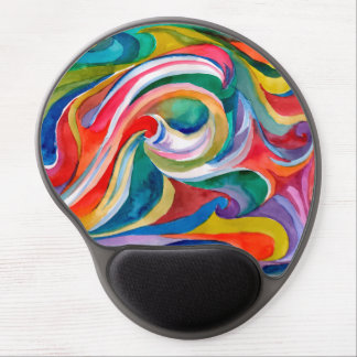 Bright watercolor gel mouse pad