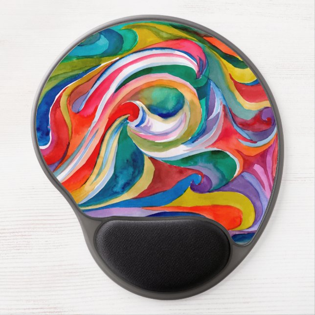 Bright watercolor gel mouse pad (Front)