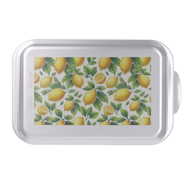 Bright Watercolor Lemons  Cake Pan (Front)