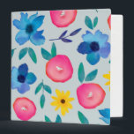 Bright Watercolor Spring Flowers Binder<br><div class="desc">Bright Watercolor Spring Flowers</div>